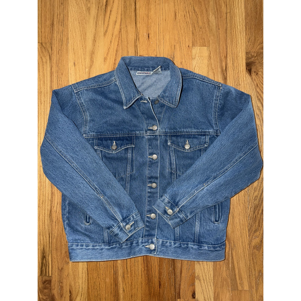 Vintage Bill Blass Women's Medium Wash Denim Jacket - Size M